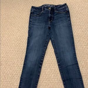 AE blue skinny jeans